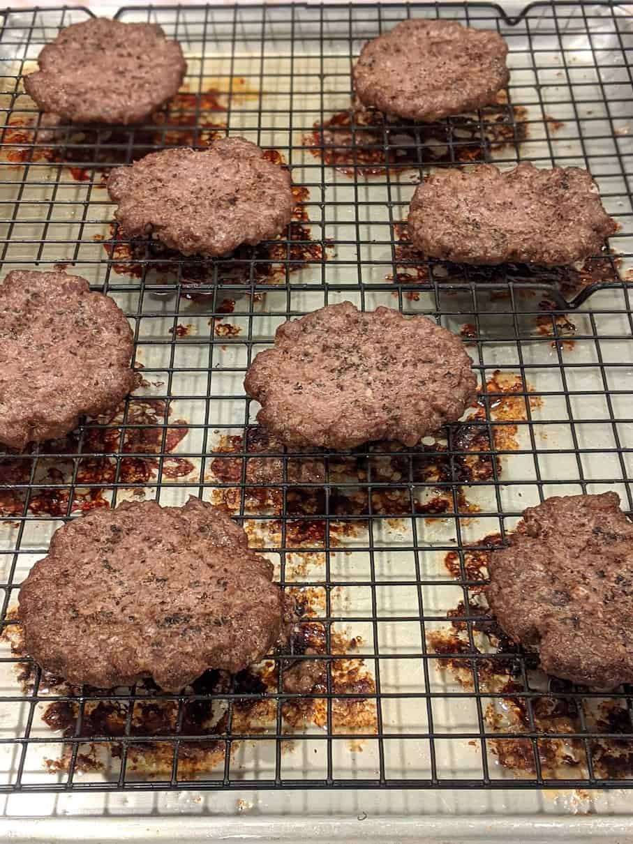 baked hamburger patties