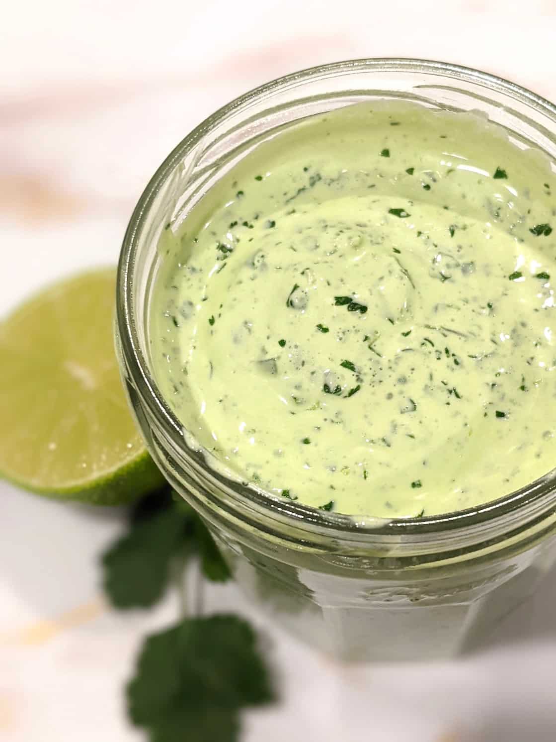 creamy cilantro lime sauce