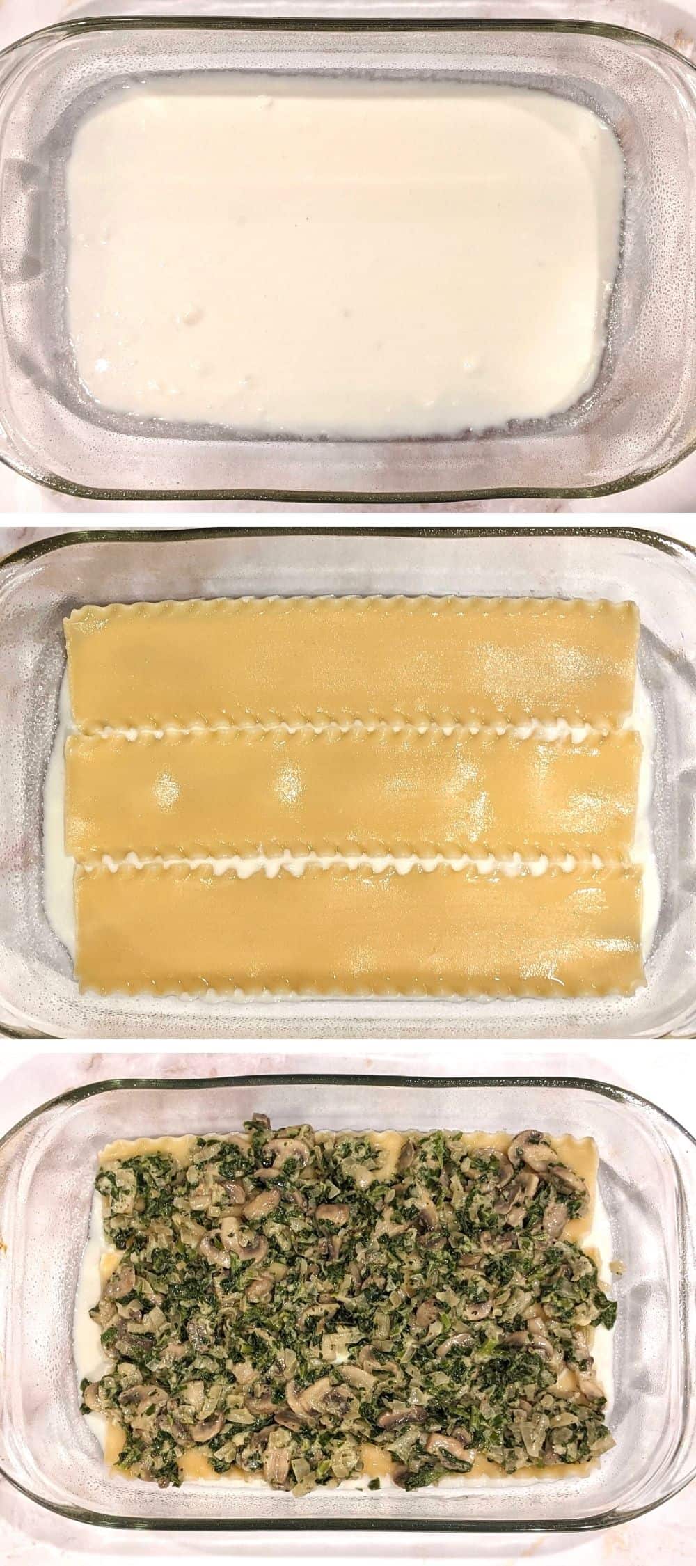 mushroom spinach lasagna