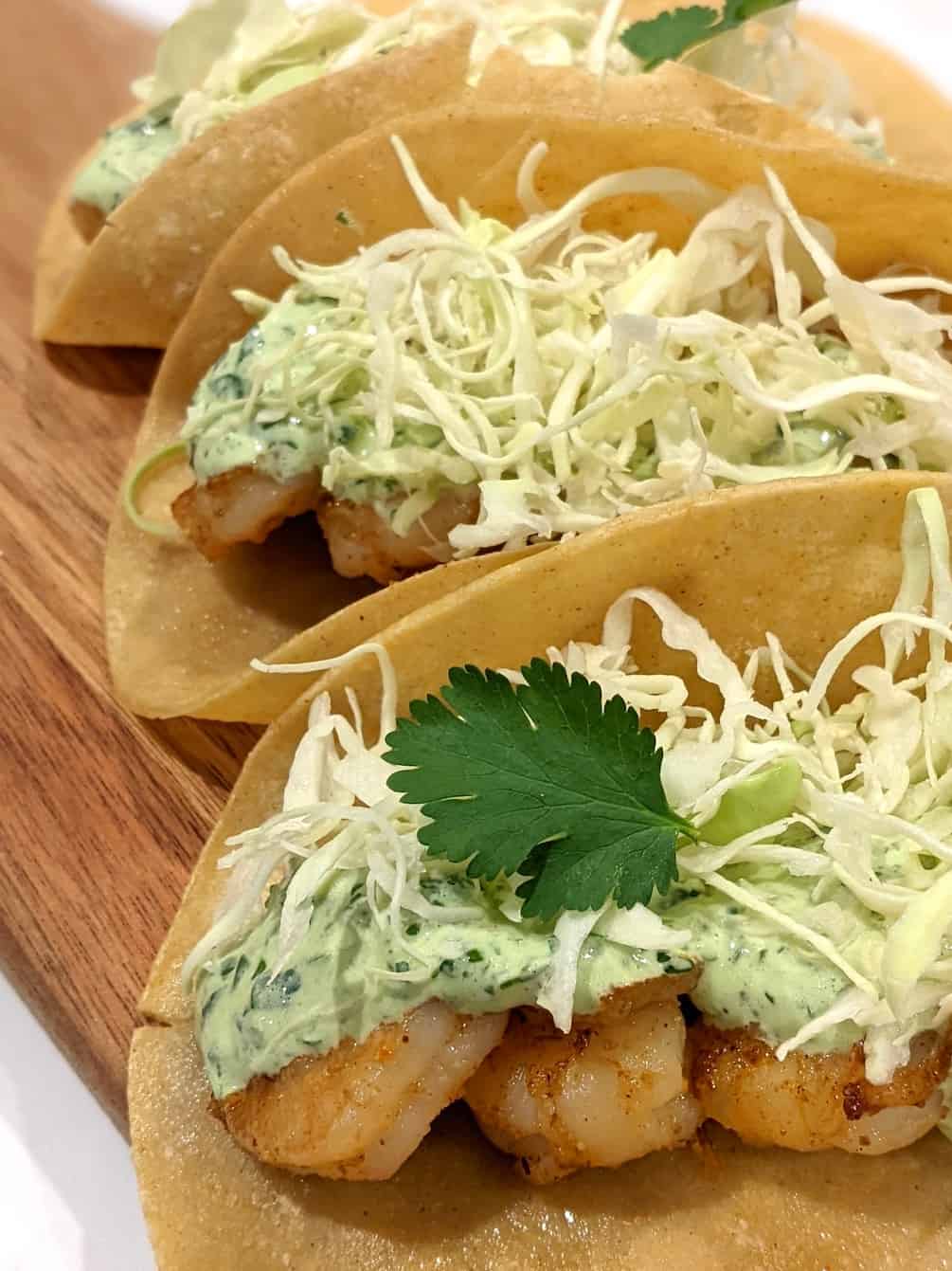 creamy shrimp tacos