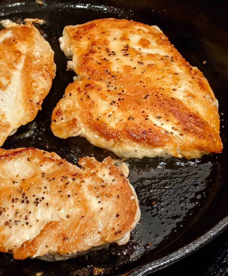 pan frying boneless skinless chicken breast