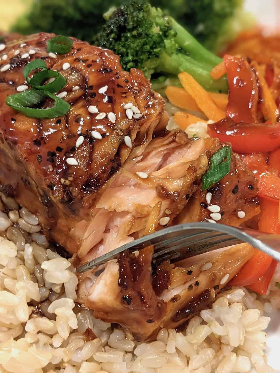 salmon teriyaki bowl