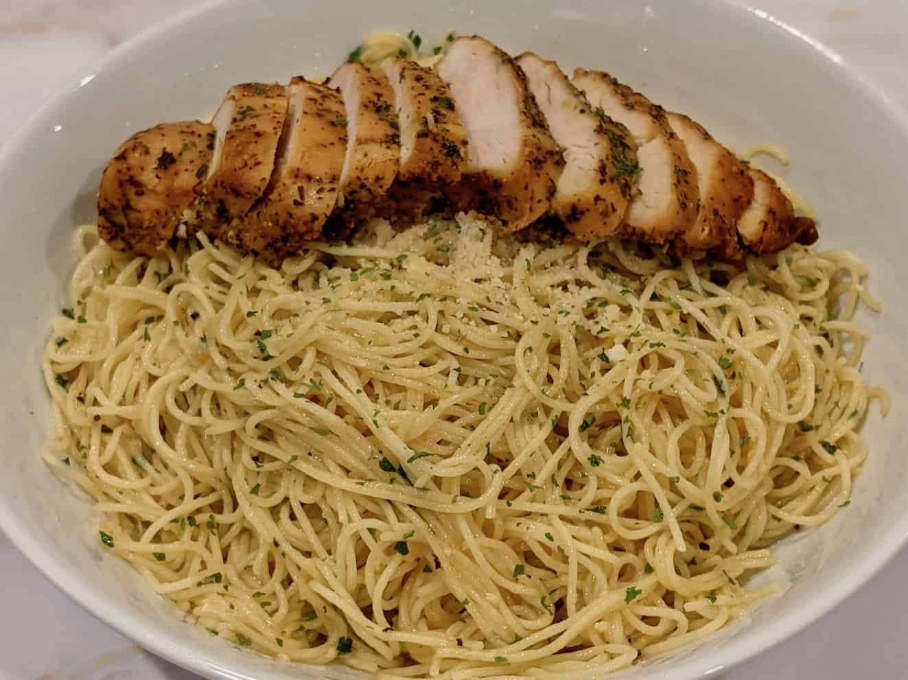 angel hair pasta with chicken