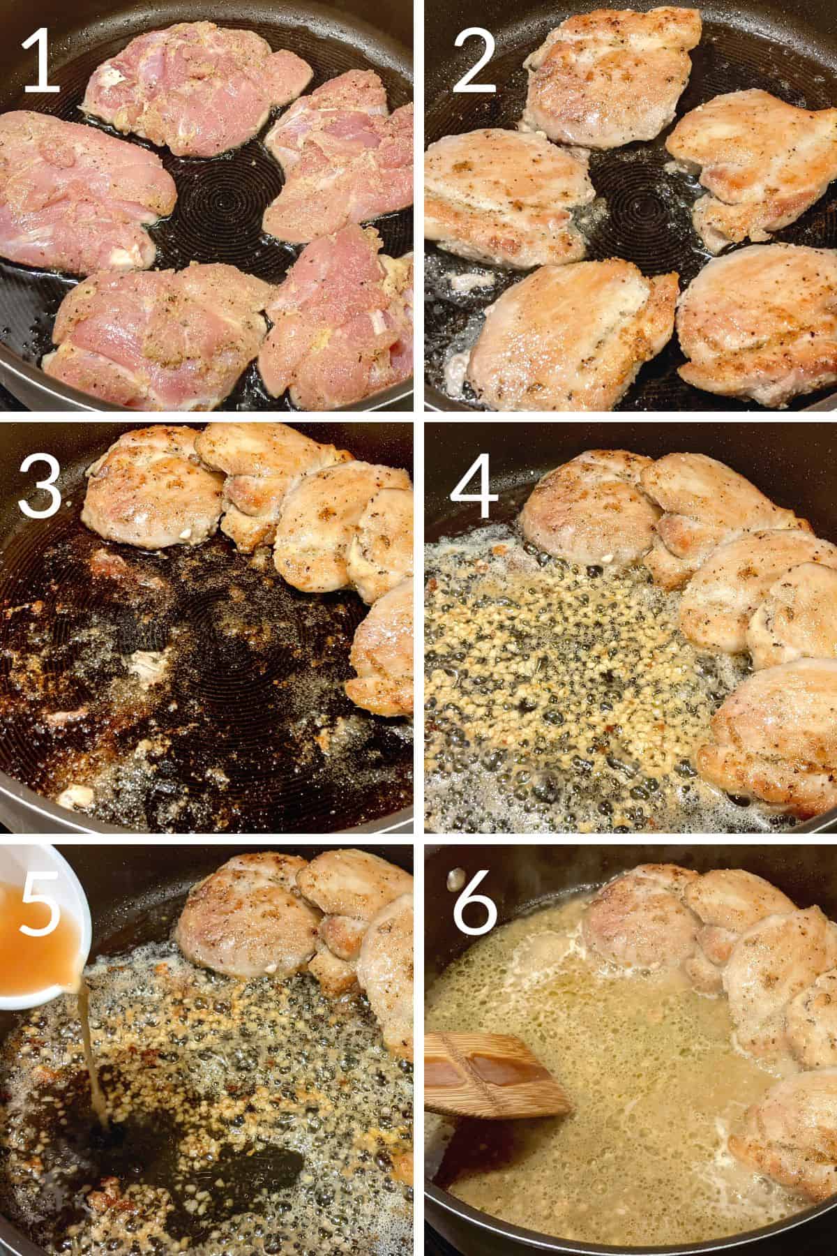 sauteed chicken thighs