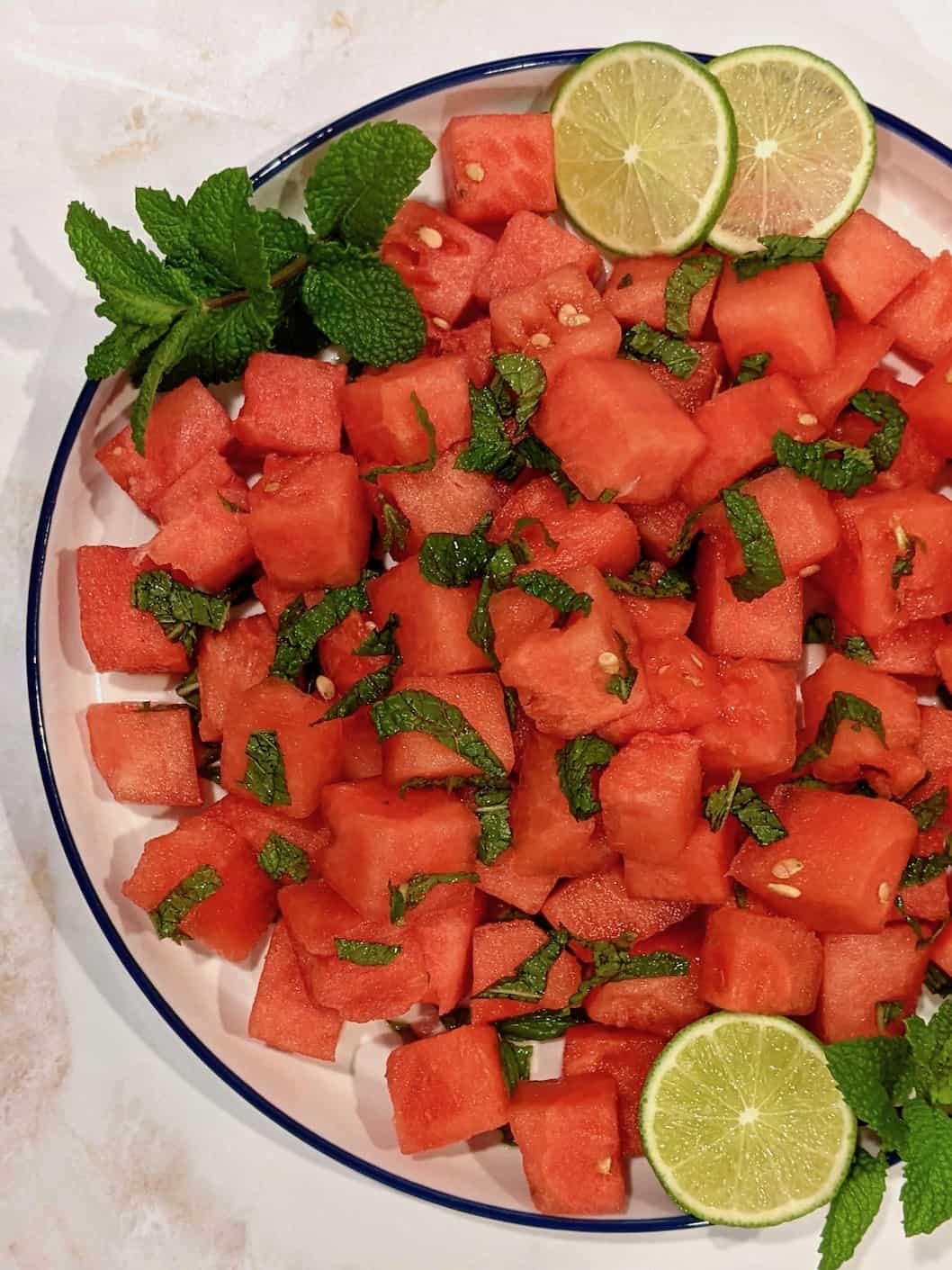 watermelon salad with lime dressing