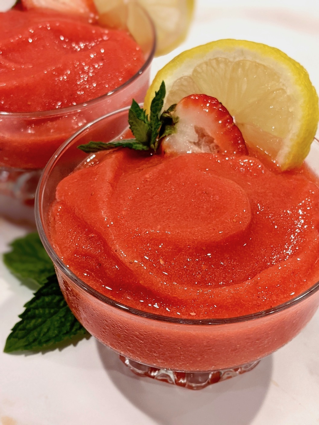 strawberry lemon sorbet