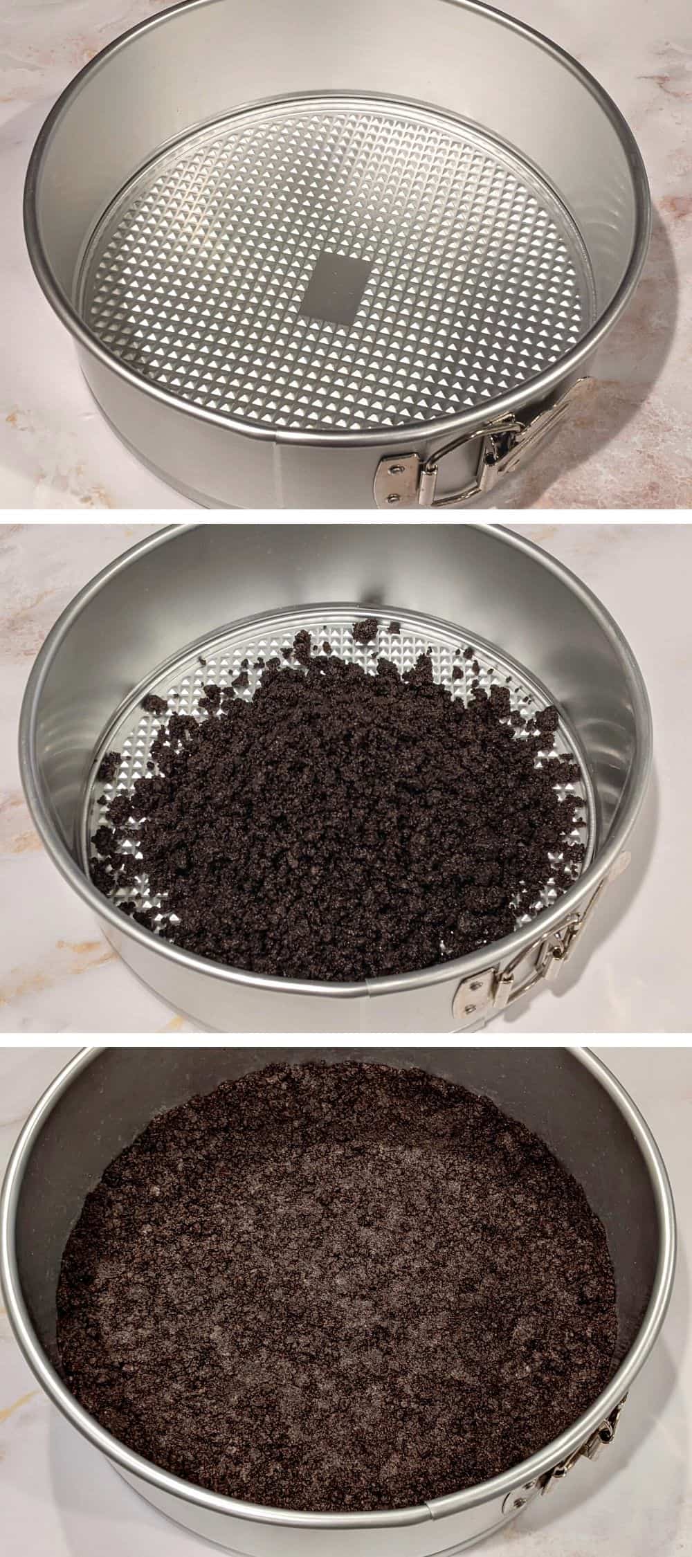 oreo pie with chocolate pudding